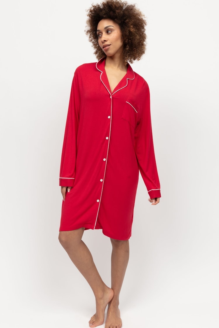 Cyberjammies Red Long Sleeve Jersey Nightshirt - Image 2 of 4