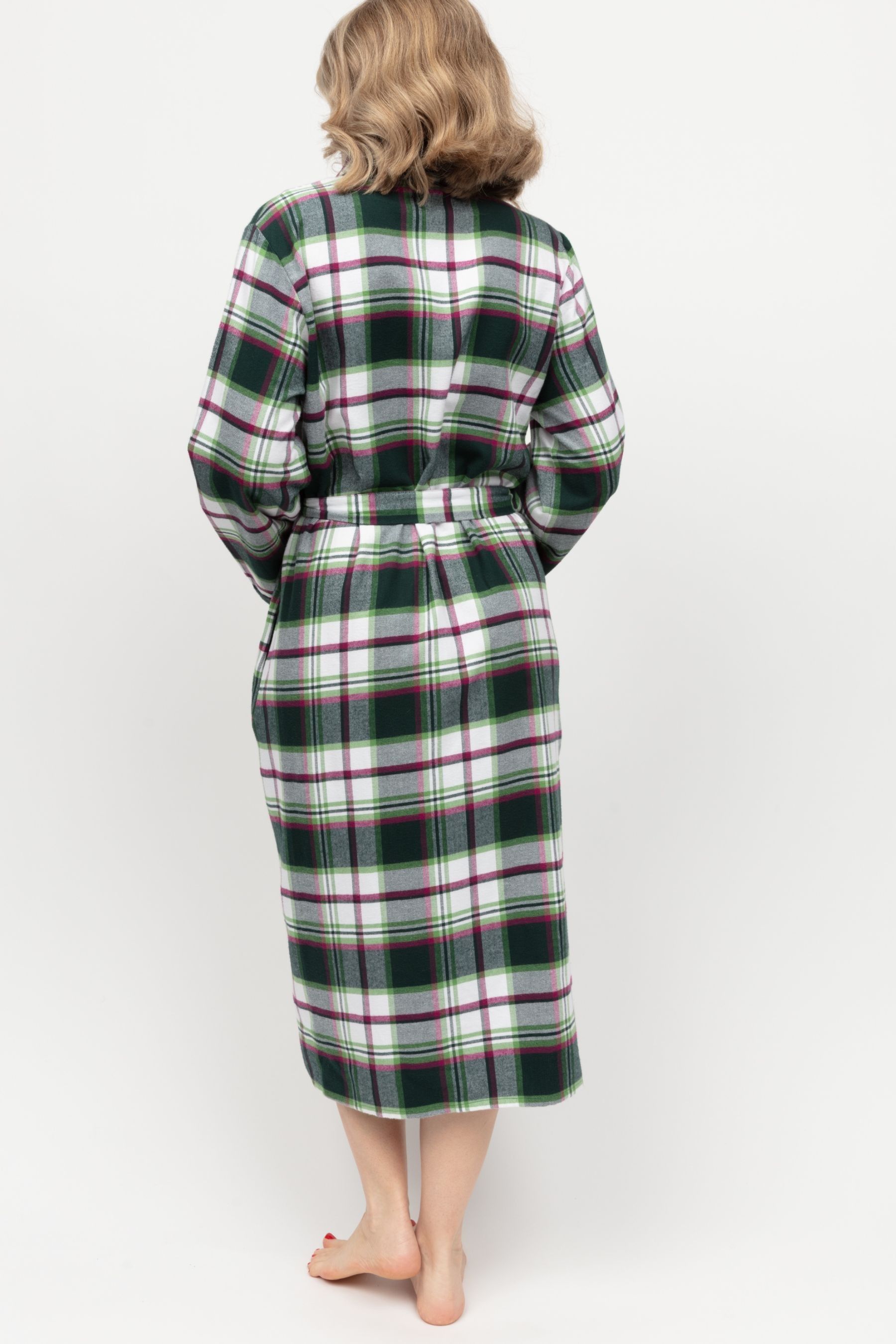 Buy Cyberjammies Green Long Check 100 Cotton Dressing Gown from Next Luxembourg