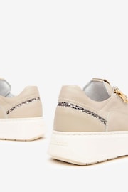 NeroGiardini Cream Leather Cupsole Trainers - Image 4 of 4