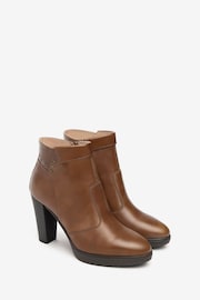 NeroGiardini Brown Leather Ankle Boots - Image 2 of 4