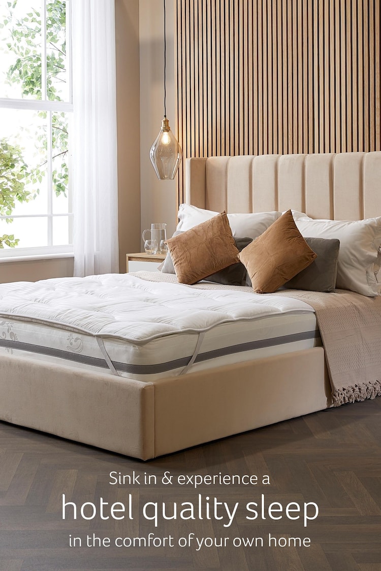 Slumberdown White Luxurious Hotel Mattress Topper - Image 2 of 6