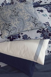 Bedeck of Belfast Midnight Blue Freya Standard Pillowcase Pair - Image 2 of 4