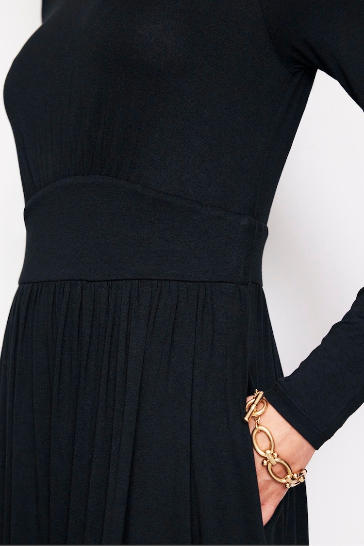 Boden Black Petite Thea Long Sleeve Jersey Dress - Image 2 of 4