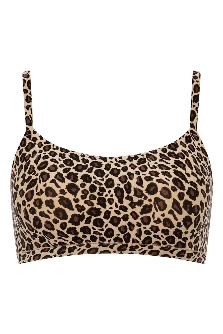 Chantelle Leopard Print Soft Stretch Seamless Padded Bralette Bra - Image 5 of 5