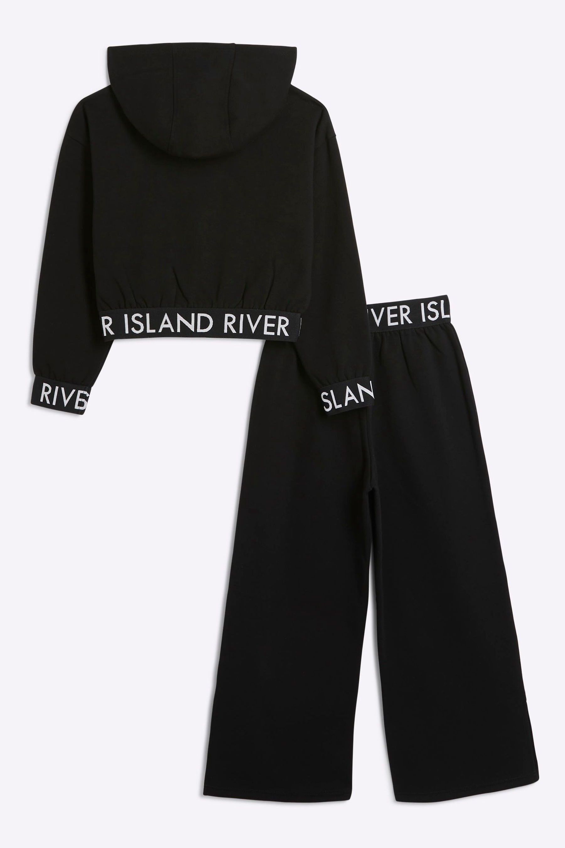 Buy River Island Black Girls 100 Cotton Hoodie Joggers Set from the Next UK online shop