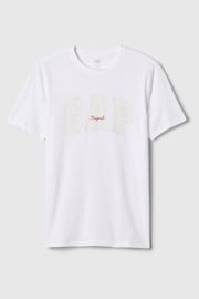 Gap White Original Logo Everyday Crew Neck T-Shirt - Image 5 of 5