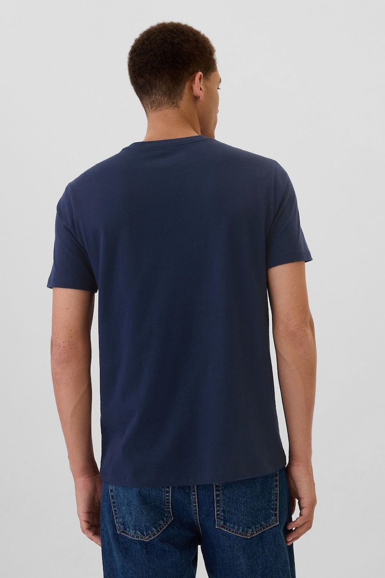 Gap Blue Britain Logo Everyday Crew Neck T-Shirt - Image 2 of 5