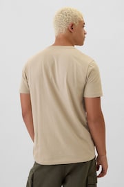 Gap Beige Logo Everyday Crew Neck T-Shirt - Image 2 of 4