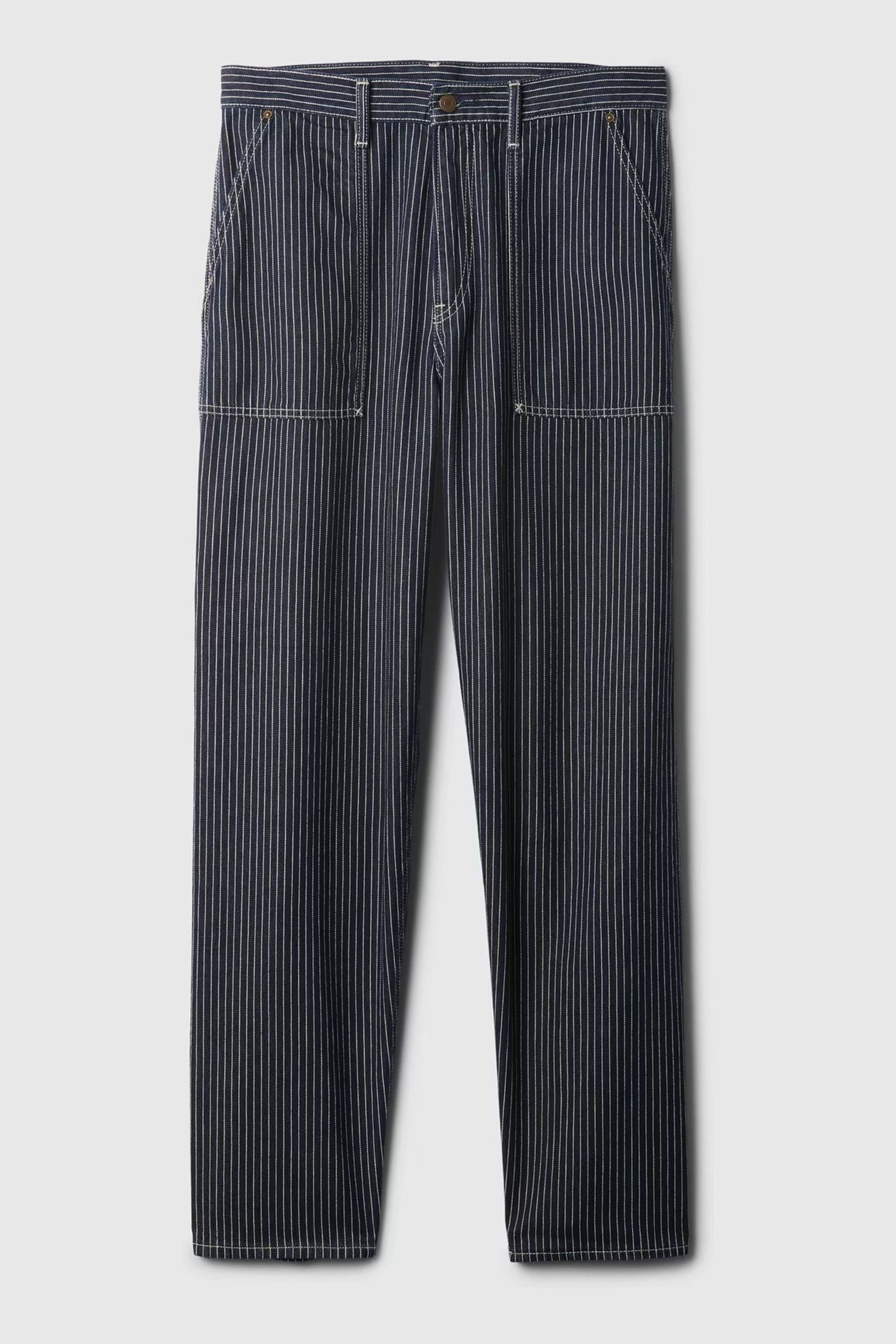 Railroad stripe jeans store