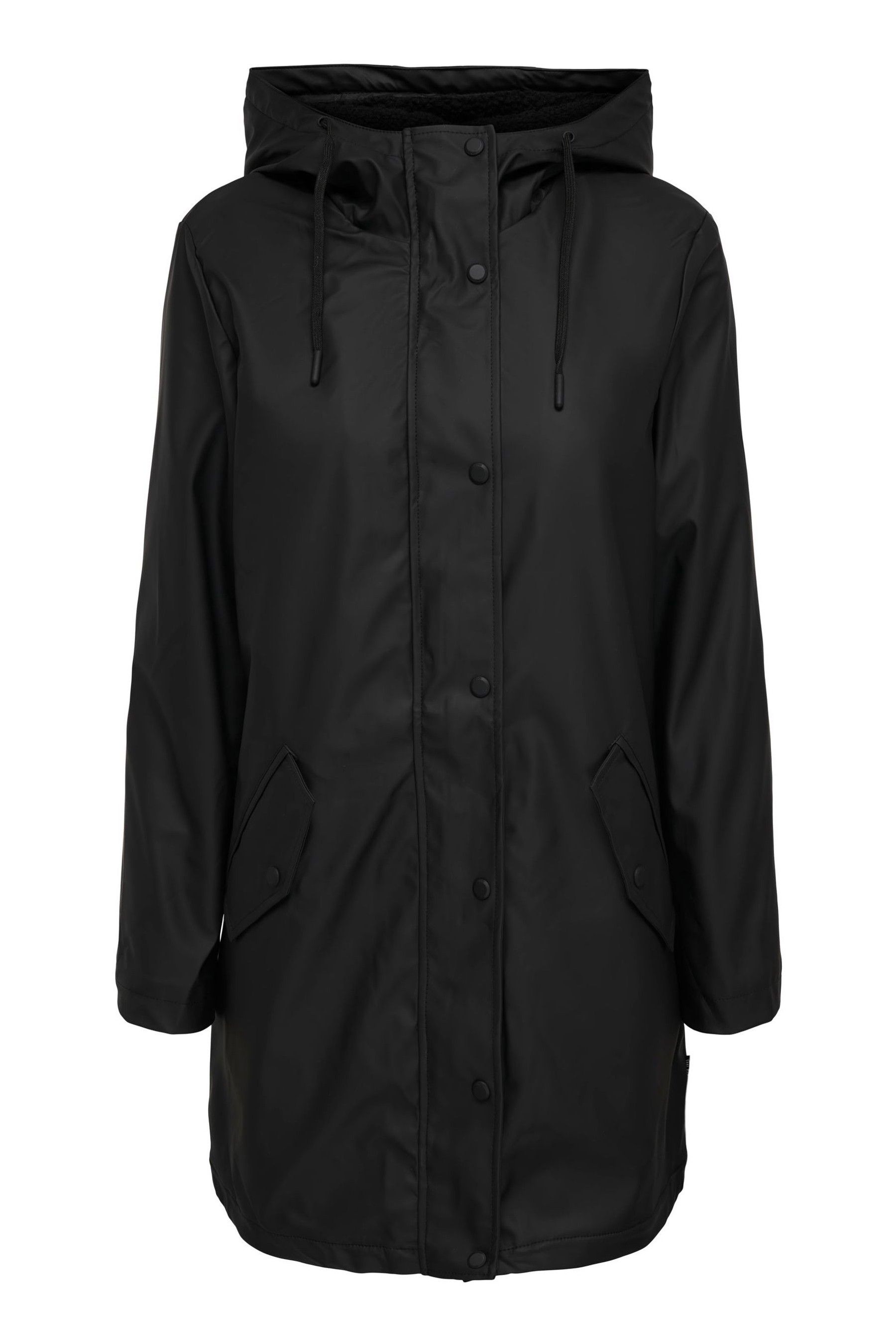 Black lined raincoat new arrivals
