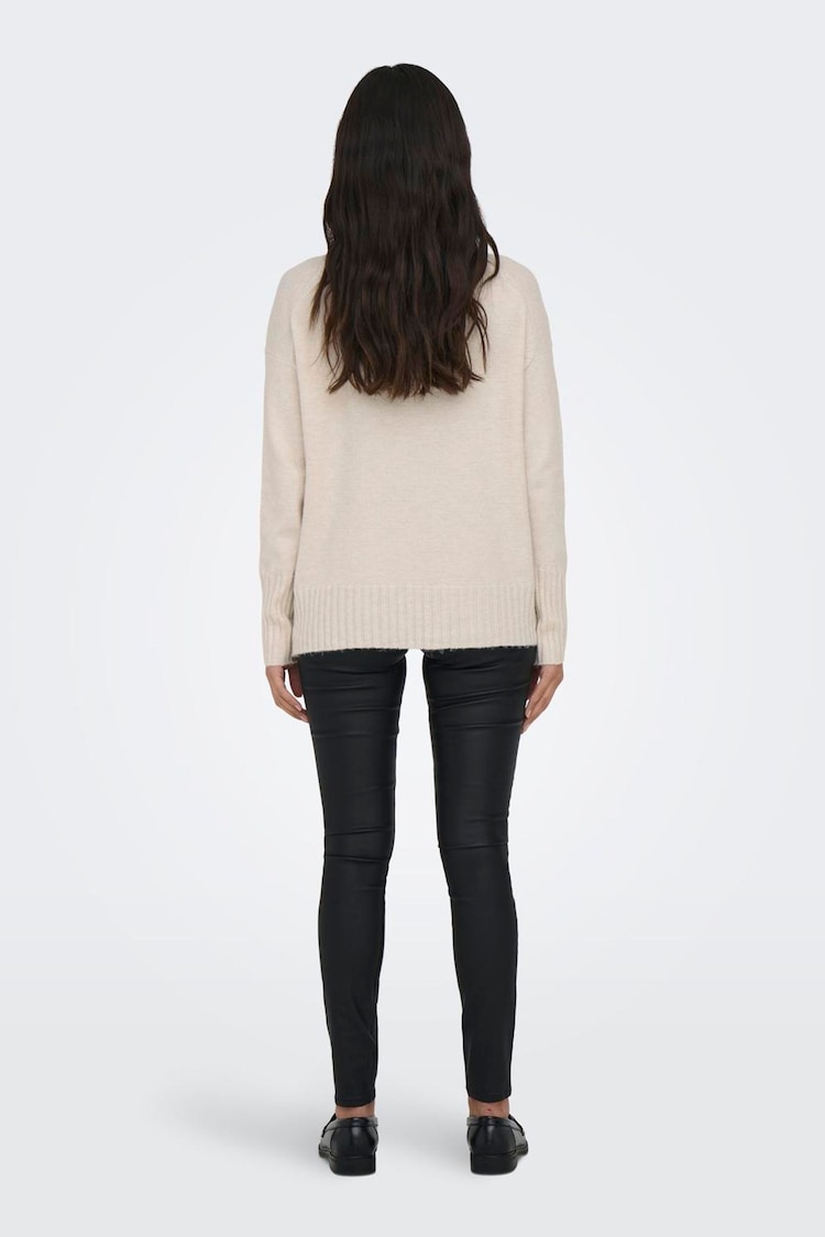 ONLY Natural High Neck Cosy Knitted Pullover Jumper - Image 2 of 6