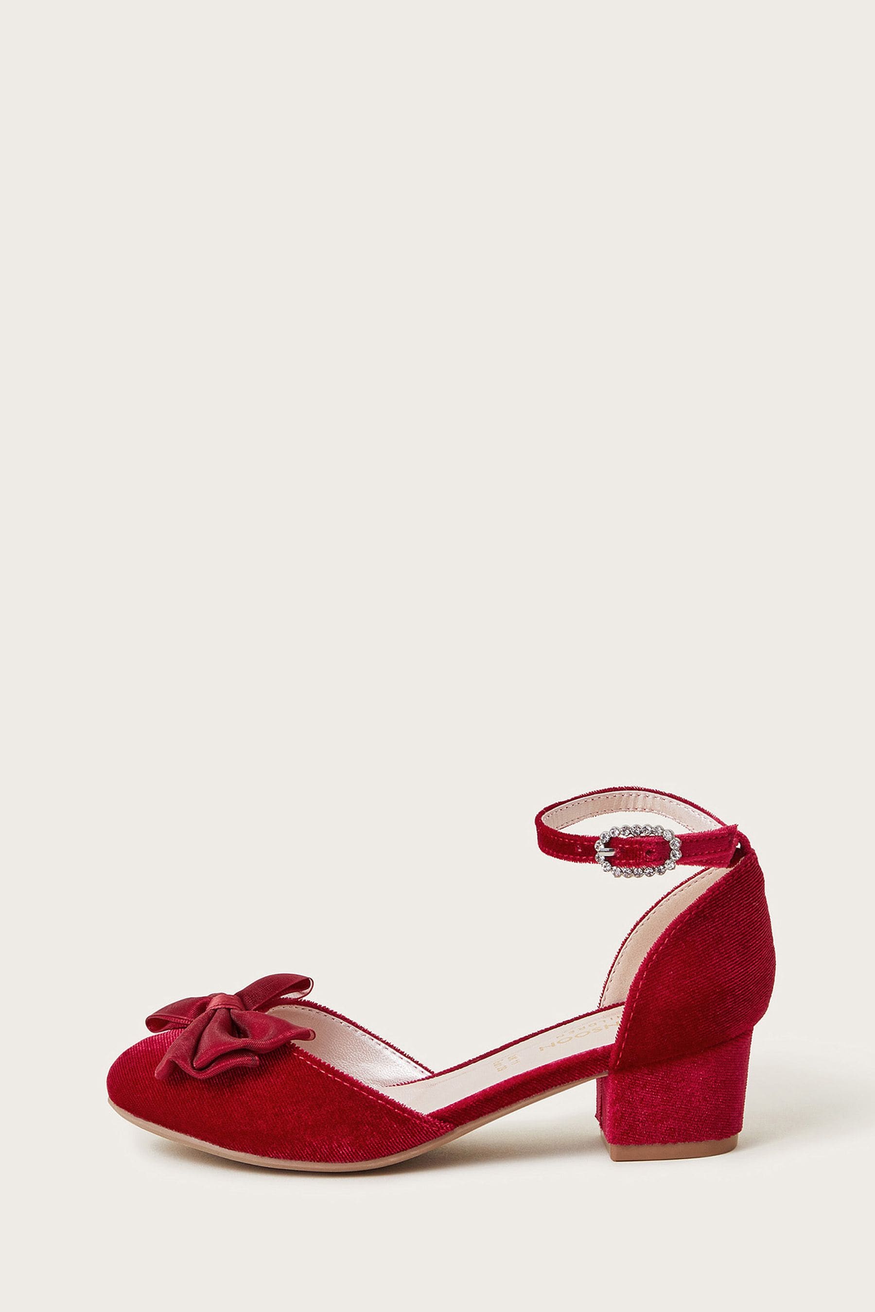 Red two strap heels on sale