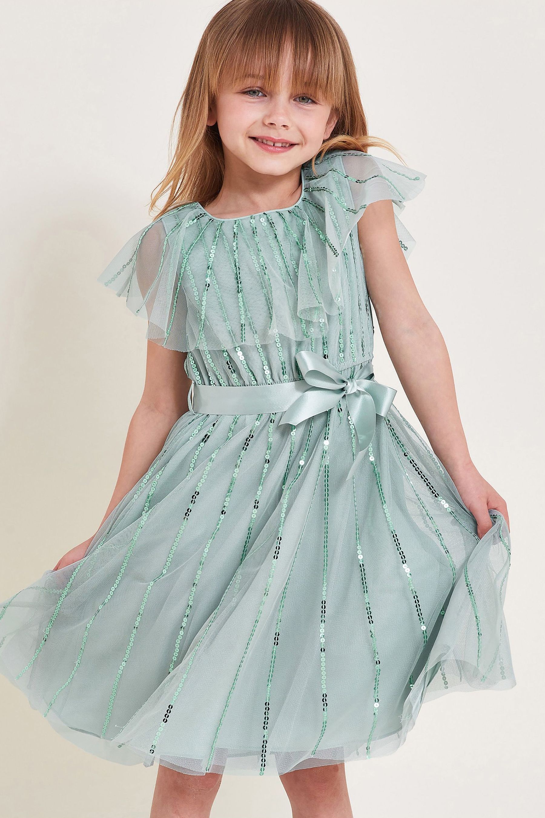 Monsoon blue sequin dress shop