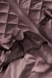 Monsoon Silver Baby Metallic Bow Padded Coat - Image 3 of 3