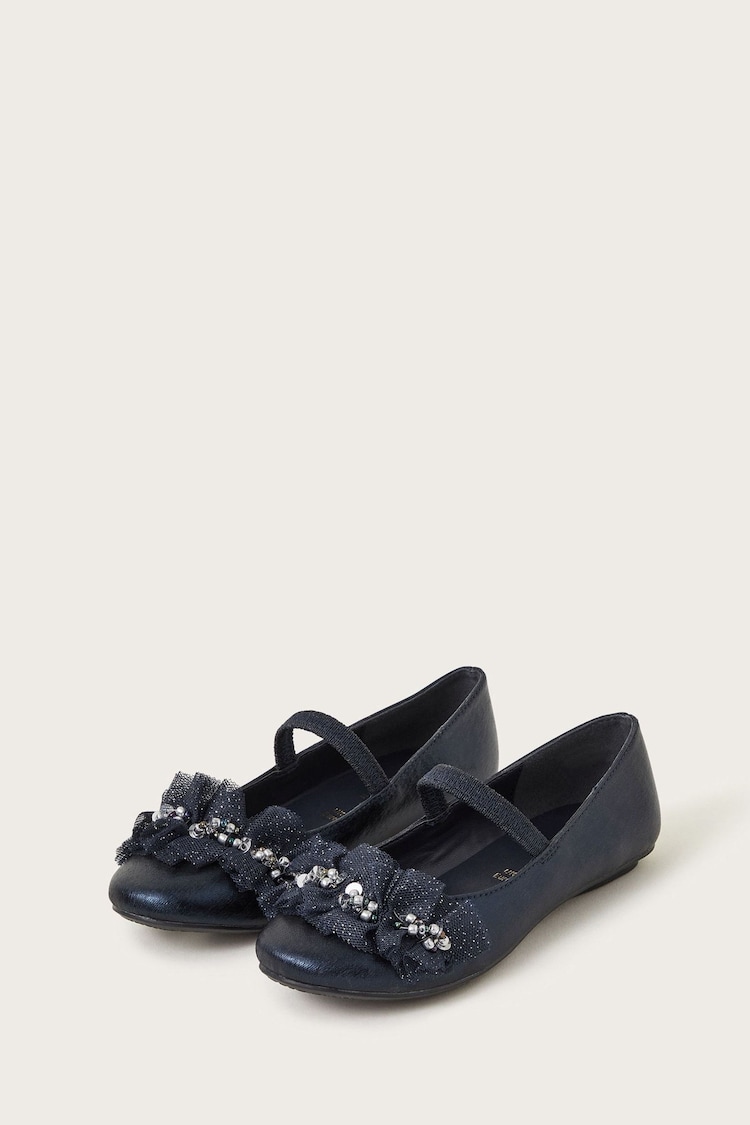 Monsoon Blue Land of Wonder Embellished Ballerina Flats - Image 2 of 3