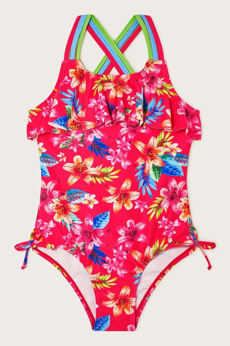 Monsoon Kendall Tropical Frill Swimsuit - صورة 1 من 3