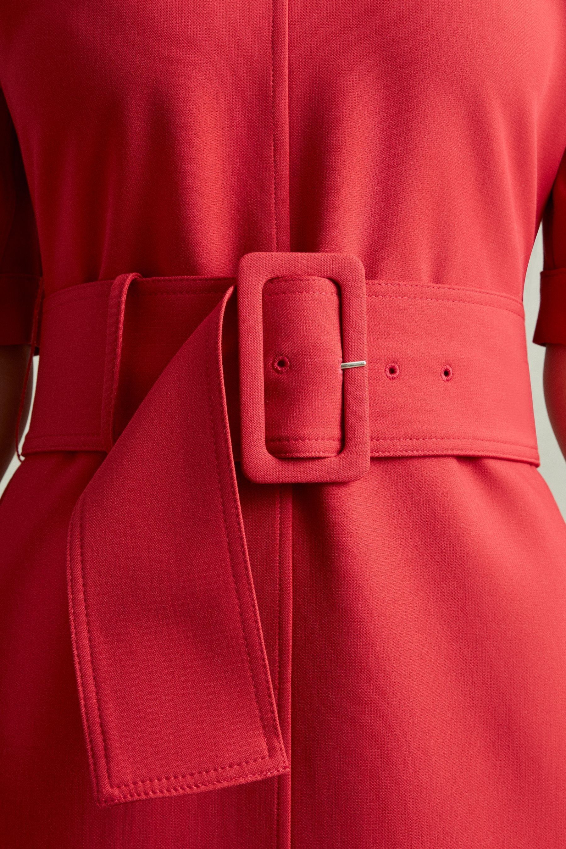 Buy Reiss Red Naya Belted Midi Dress from the Next UK online shop