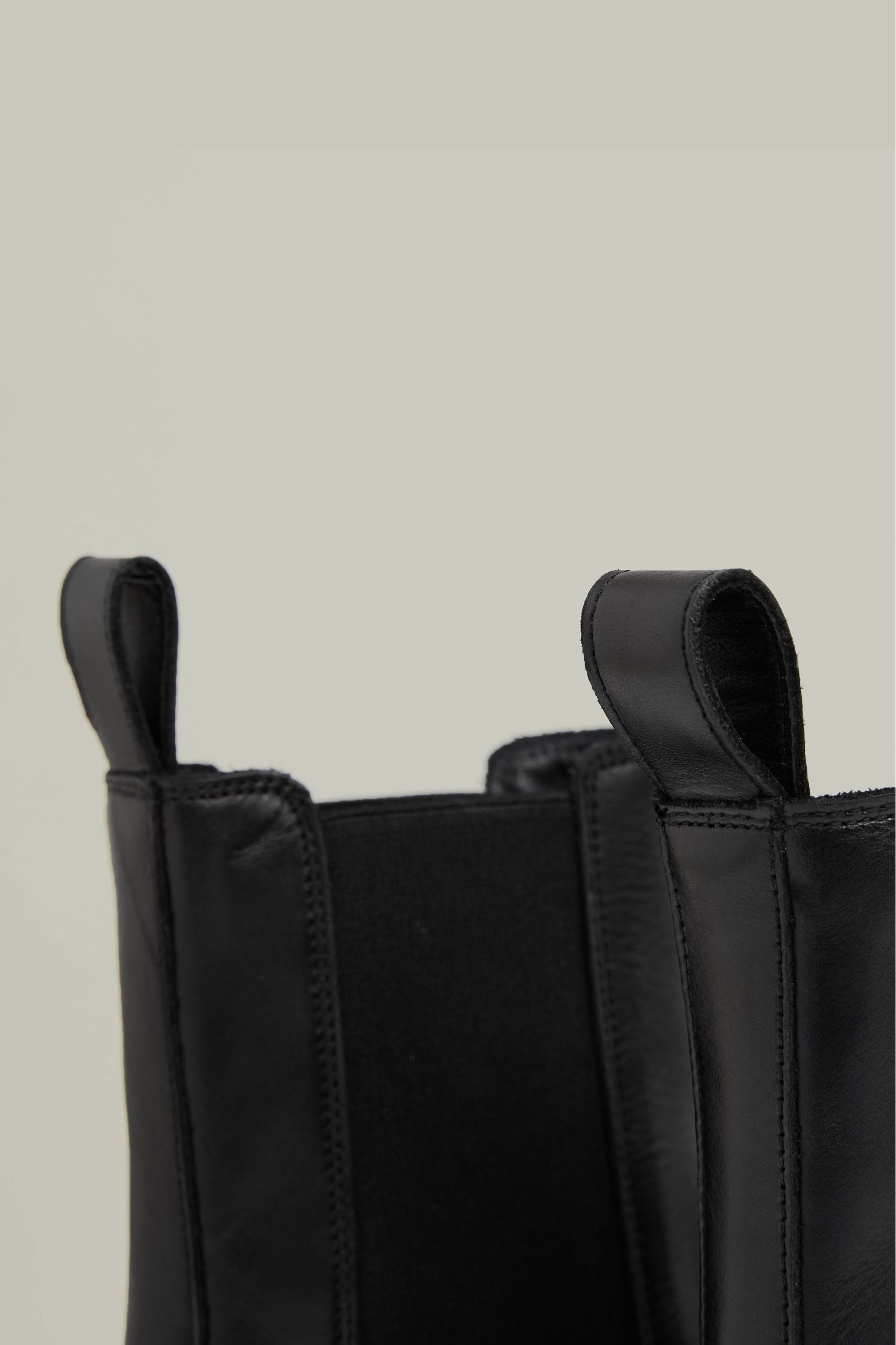 Buy Reiss Black Theresa Leather Cleated Sole Chelsea Boots from Next Ireland