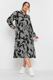 Yours Curve Black Long Sleeve Shirt Dress - Image 3 of 5