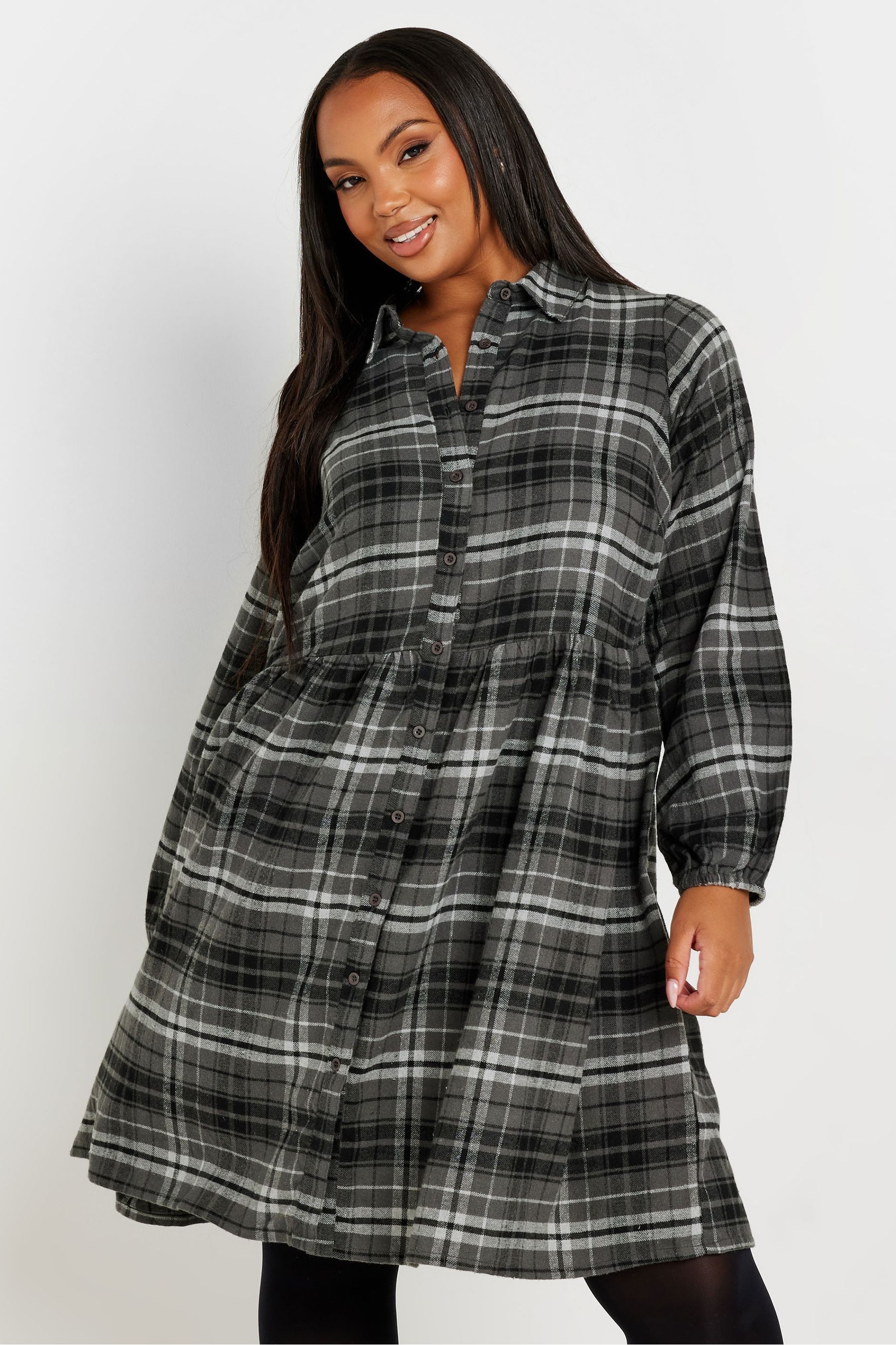 Plus size long shirt dress outlet