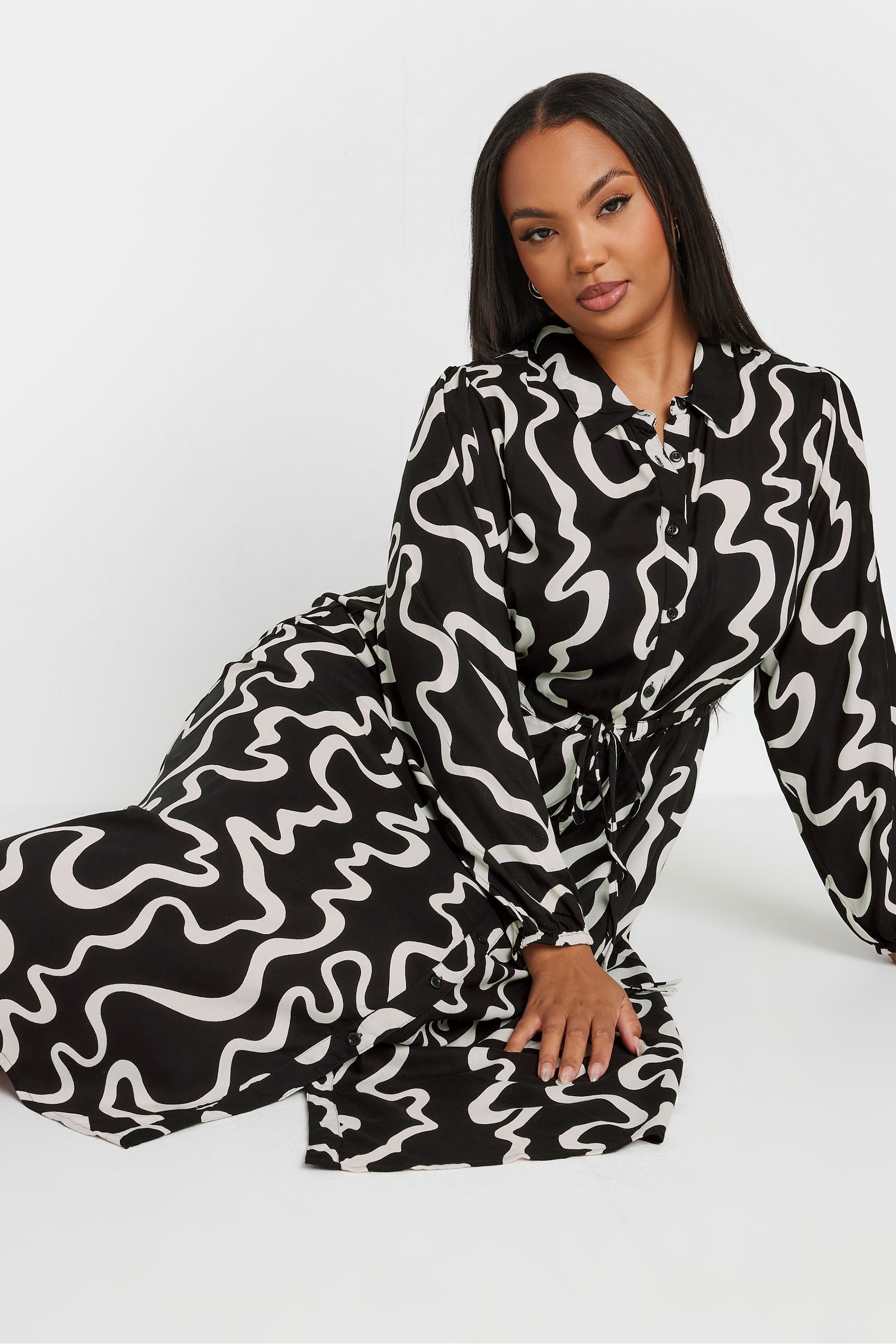 Curve shirt dress top