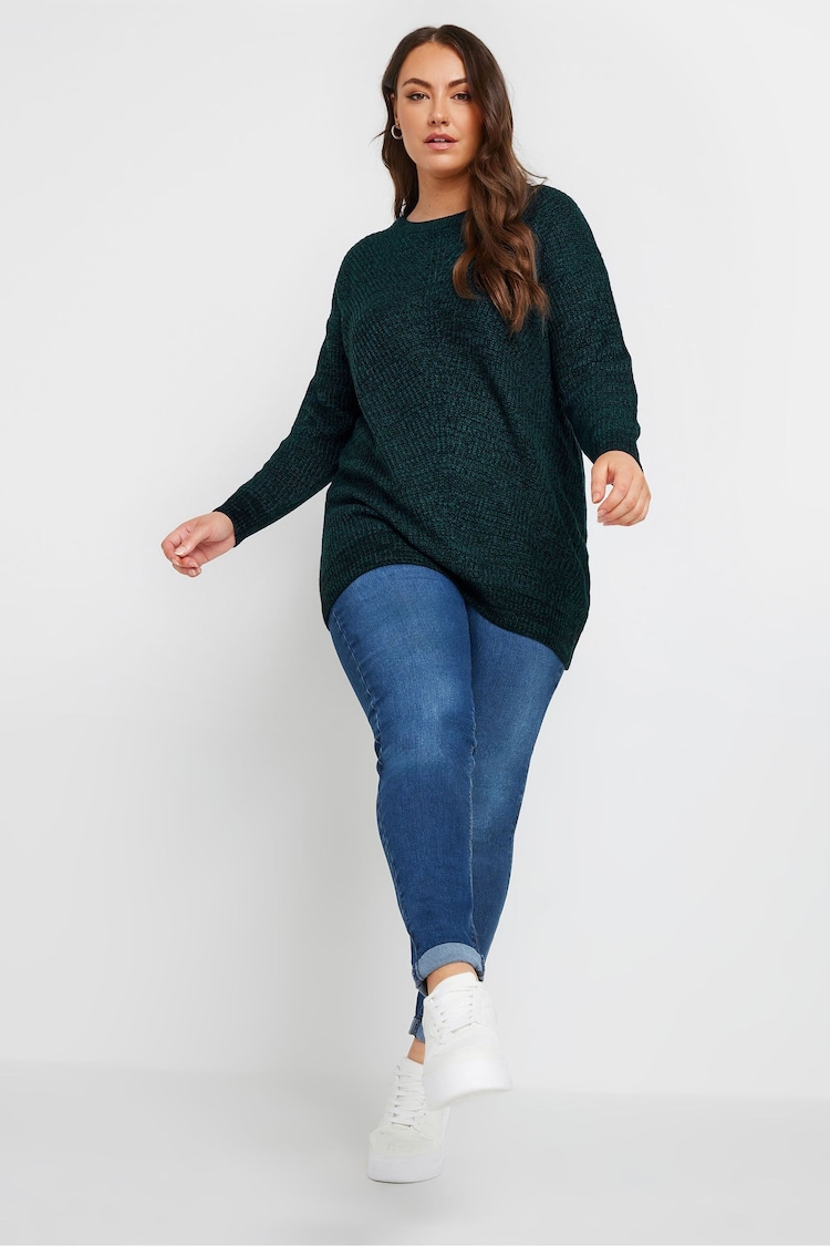 Yours Curve Green Essential Jumper - Image 2 of 5