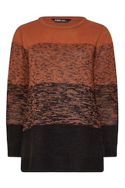 Yours Curve Orange Colourblock Jumper - Image 6 of 6