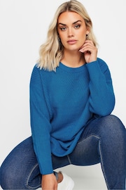 Yours Curve Blue Essential Jumper - Image 1 of 4