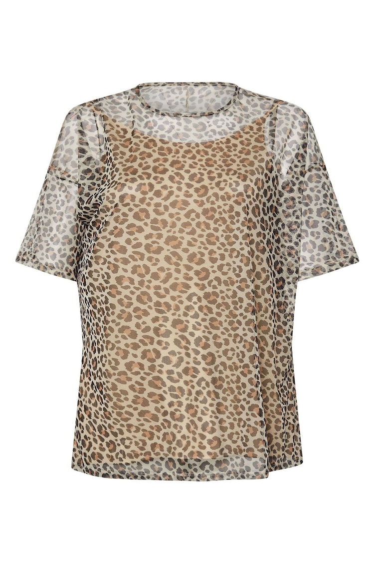 Yours Curve Natural Oversized Mesh Top - Image 5 of 5