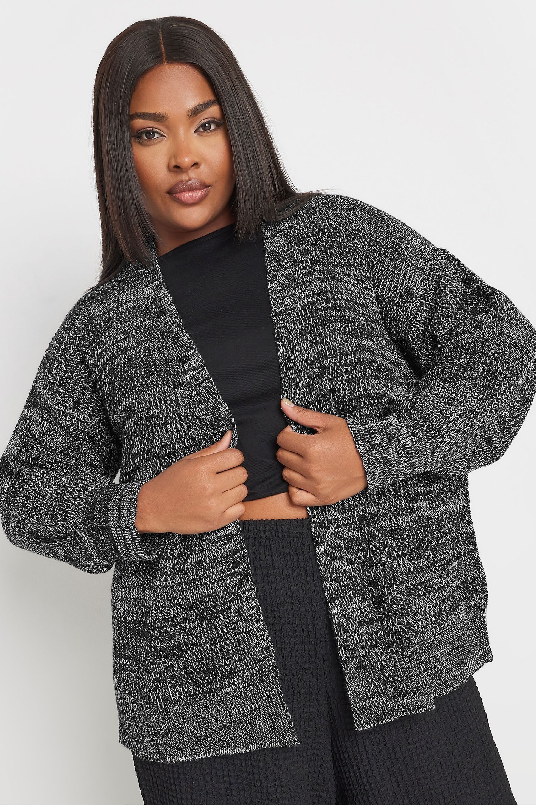 Black short cardigan womens sale