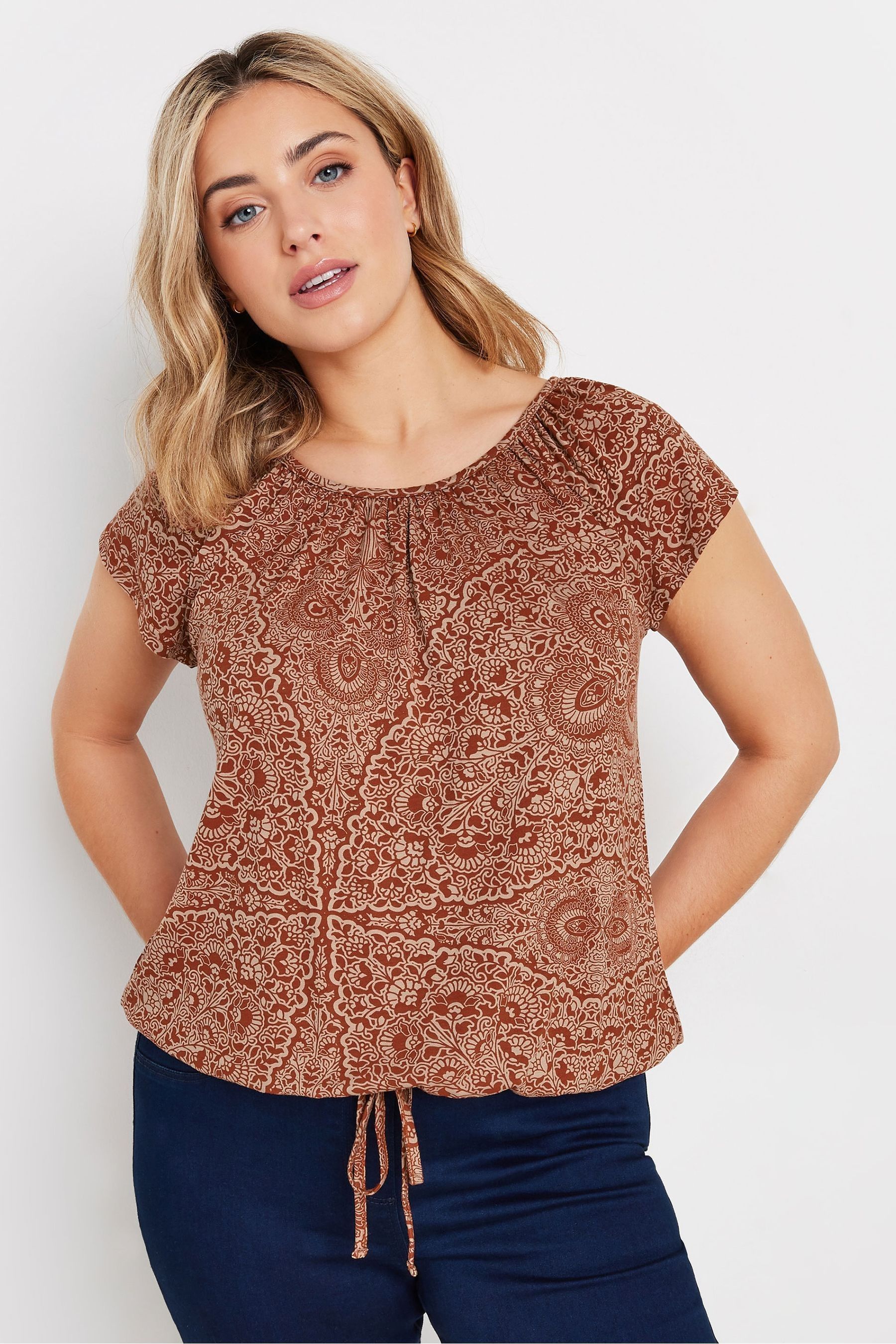 Buy M Co Red Bubble Hem Boho Top from Next Ireland