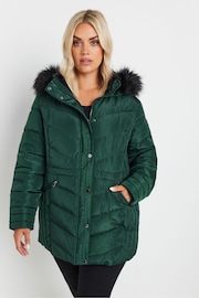 Yours Curve Green Padded Short coat - Image 1 of 5