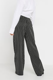 PixieGirl Petite Black Pinstripe Wide Leg Trousers - Image 3 of 6