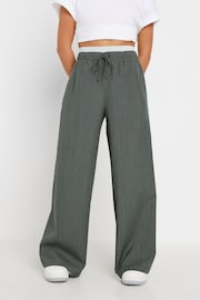 PixieGirl Petite Grey Pinstripe Wide Leg Trousers - Image 2 of 5