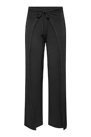 PixieGirl Petite Black Wide Leg Wrap Trousers - Image 5 of 5