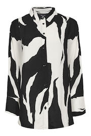 PixieGirl Petite Black Mono Abstract Print Shirt - Image 5 of 5