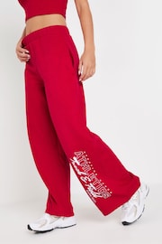 PixieGirl Petite Red Athletics Wide Leg Joggers - Image 2 of 5