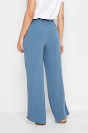 PixieGirl Petite Blue Acid Wash Wide Leg Trousers - Image 3 of 5