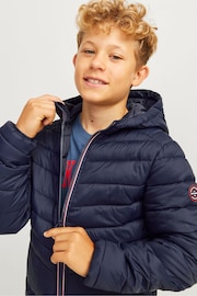 JACK & JONES Junior Black Hodded Padded Jacket - 圖片 6，共 7