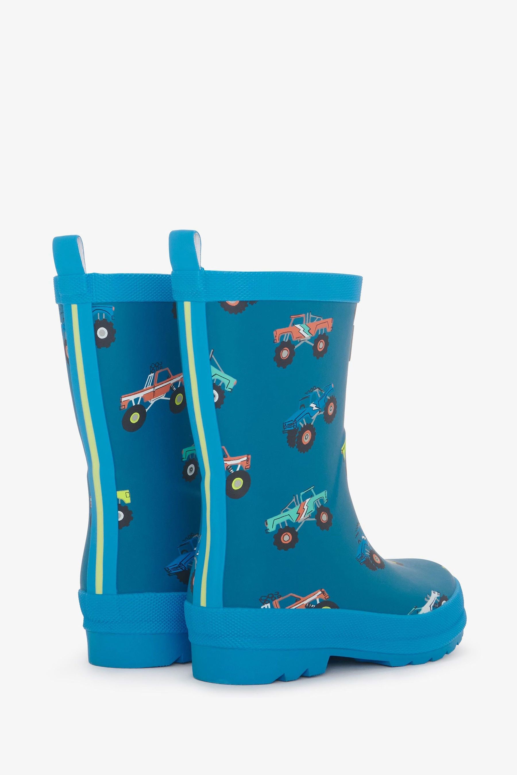 Buy Hatley Blue Monster Trucks Matte Rain Wellies from Next Luxembourg