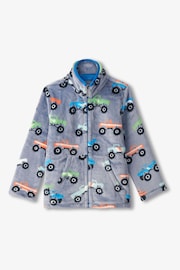 Hatley Grey Monster Trucks Cosy Zip Up Fleece - Image 1 of 3