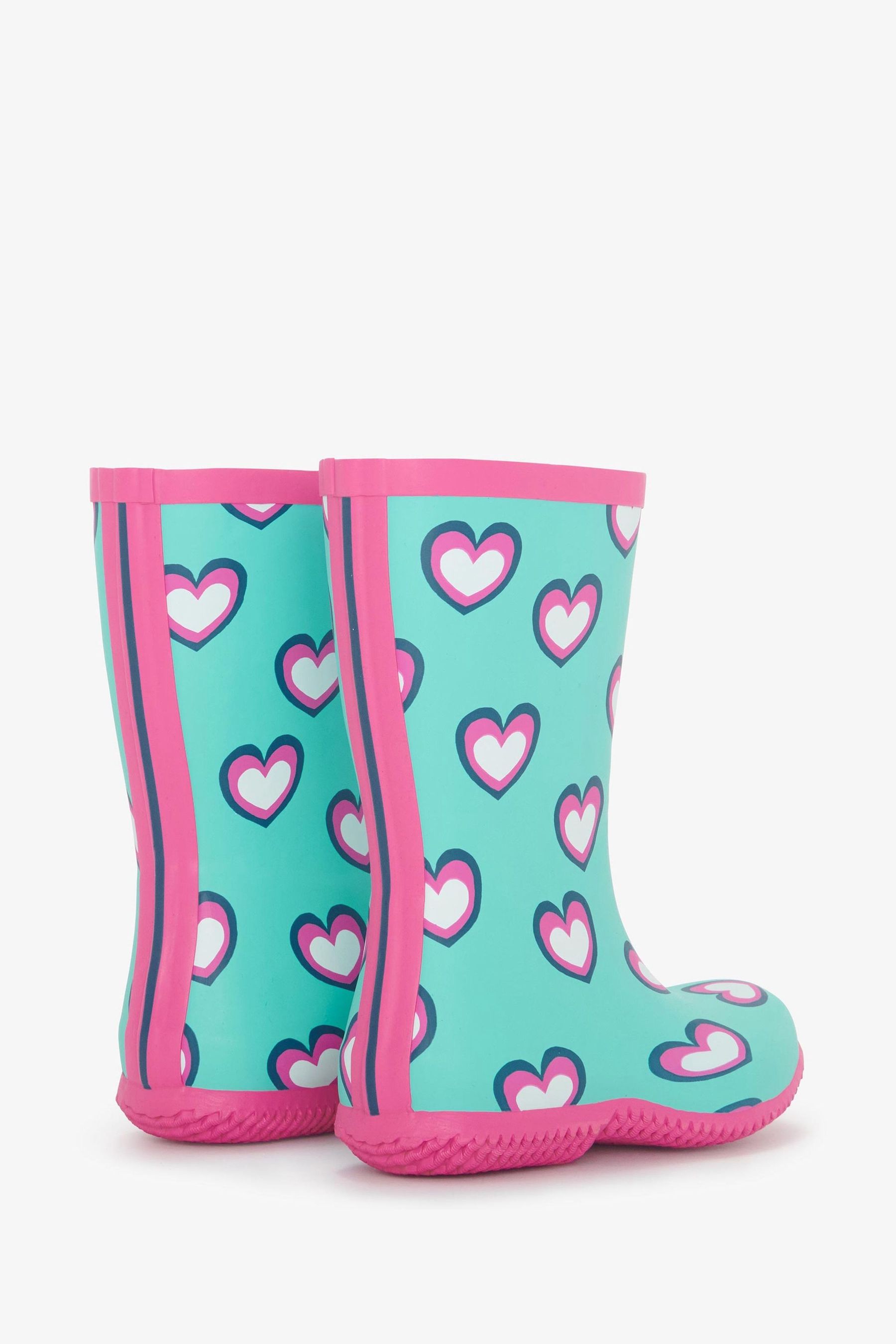 Buy Hatley Blue Hearts Packable Waterproof Rain Wellies from Next Luxembourg