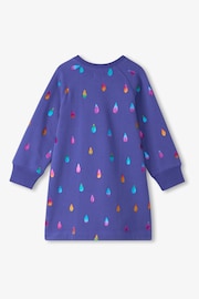 Hatley Blue Rainbow Raindrops Sweatshirt Dress - Image 2 of 2