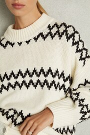 Reiss Cream/Black Ivy Wool-Blend Fairisle Jumper - Image 4 of 6