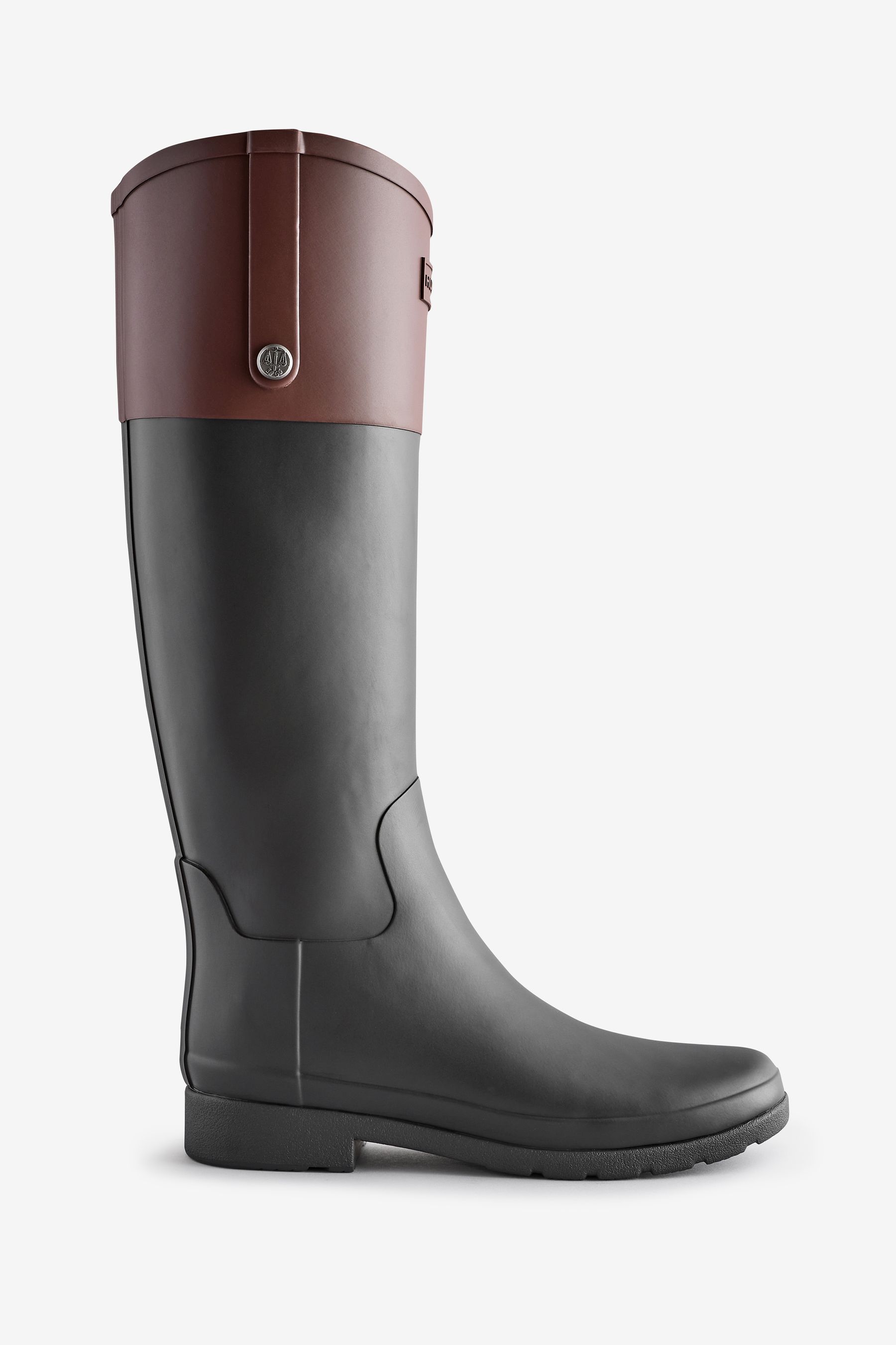 Buy Hunter Gloss Refined Riding Boot Black Wellies from Next Malta