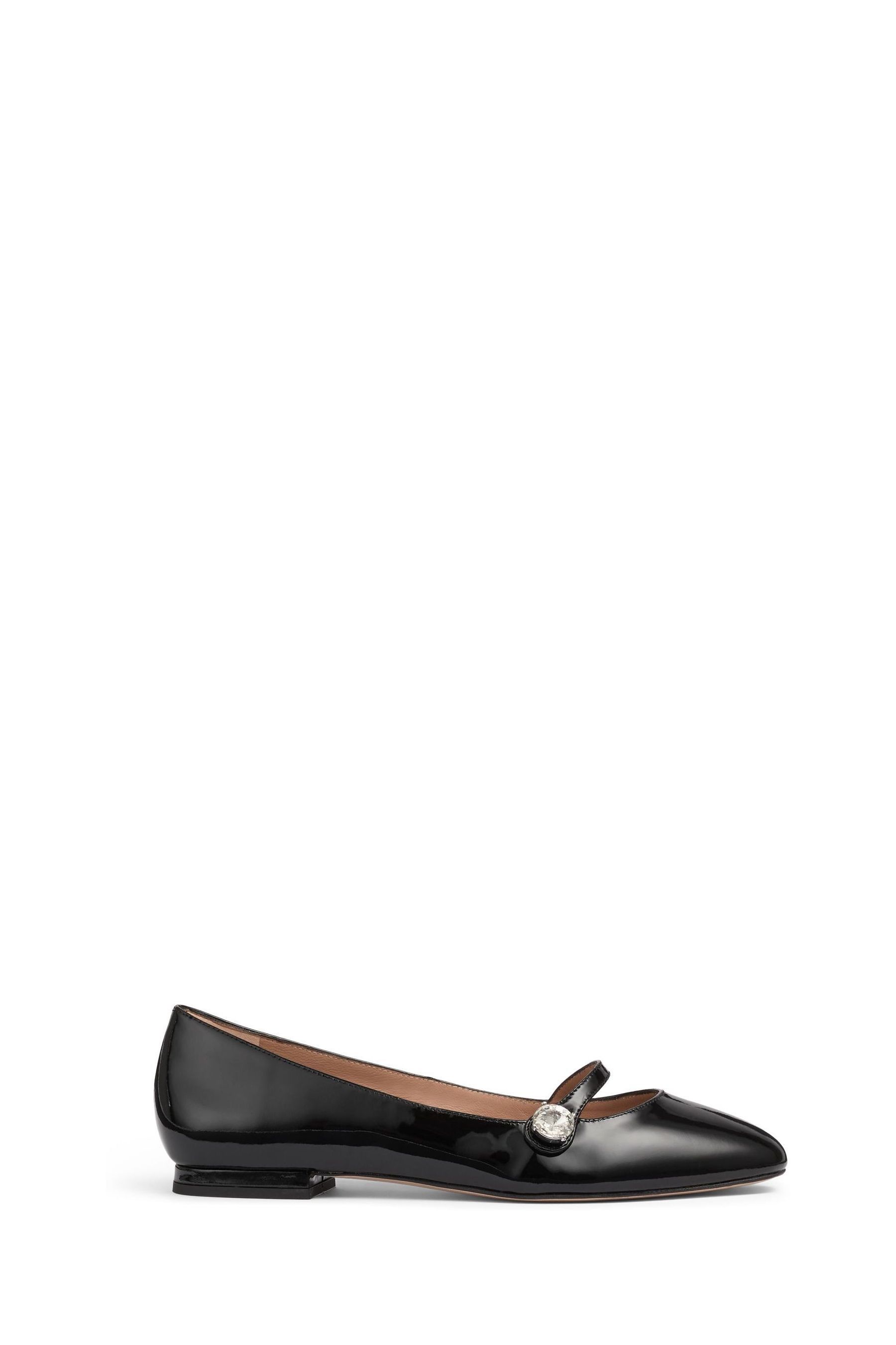 Buy LK Bennett Demi Crystal Button Black Flats Next Ukraine