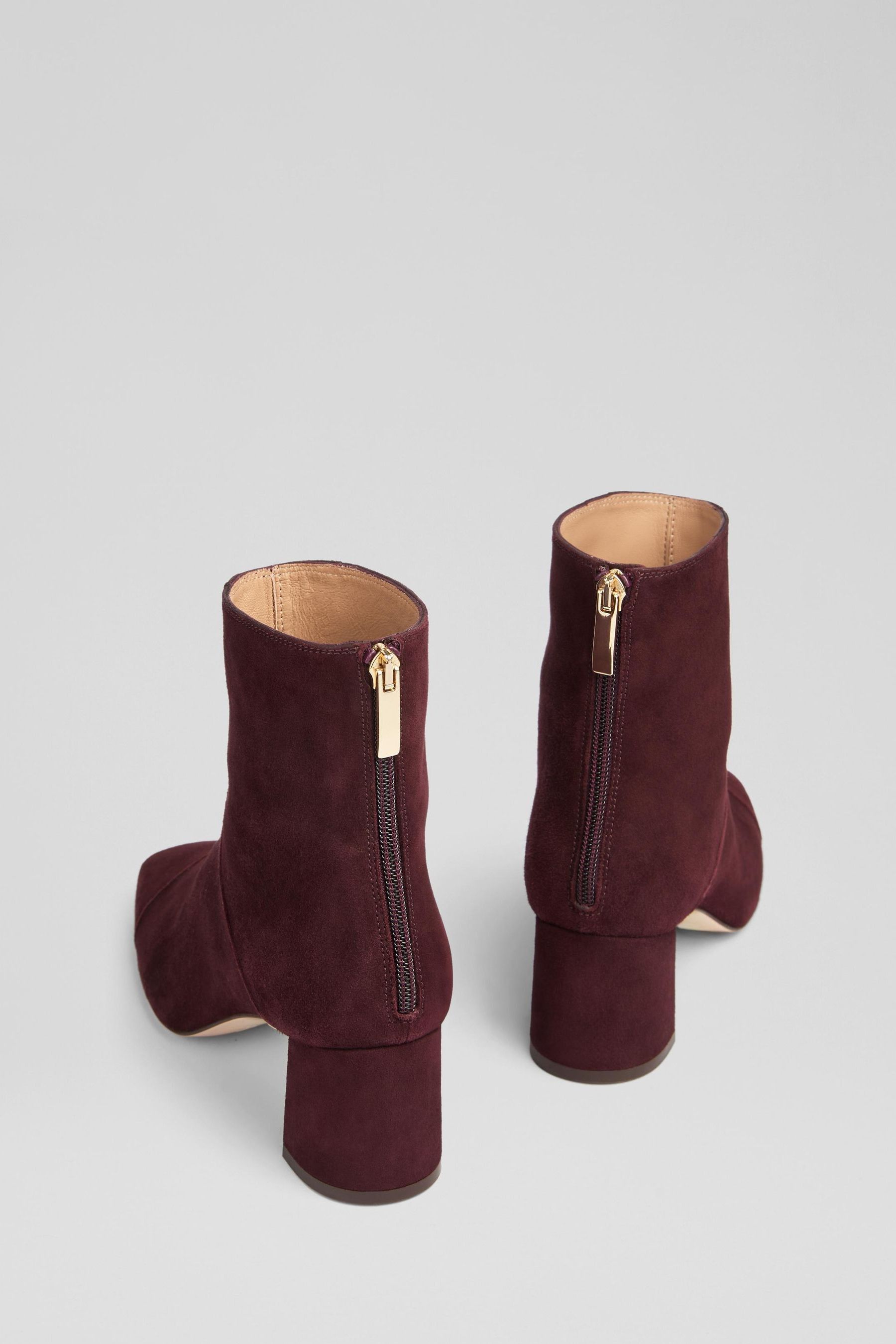 Buy LK Bennett Maxine Bournville Toe Cap Block Heel Ankle Brown Boots from Next Luxembourg