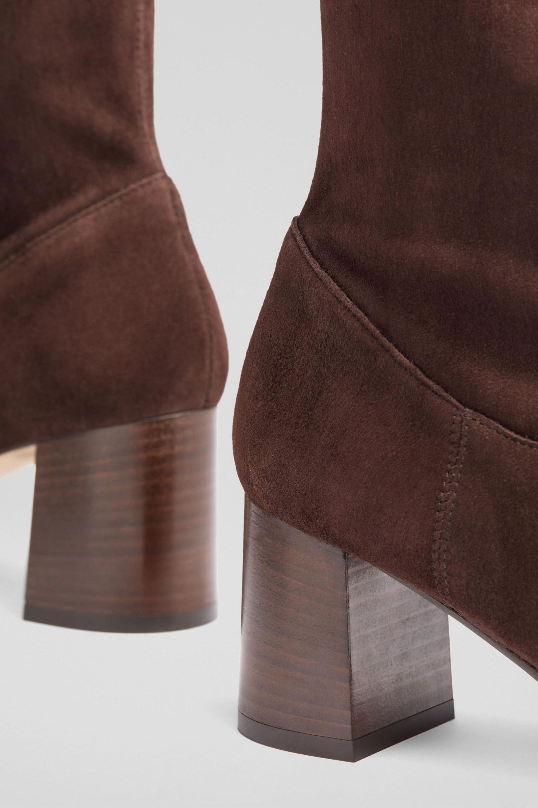 Buy LK Bennett Harp Espresso Block Heel Stretch Ankle Brown Boots from the Next UK online shop