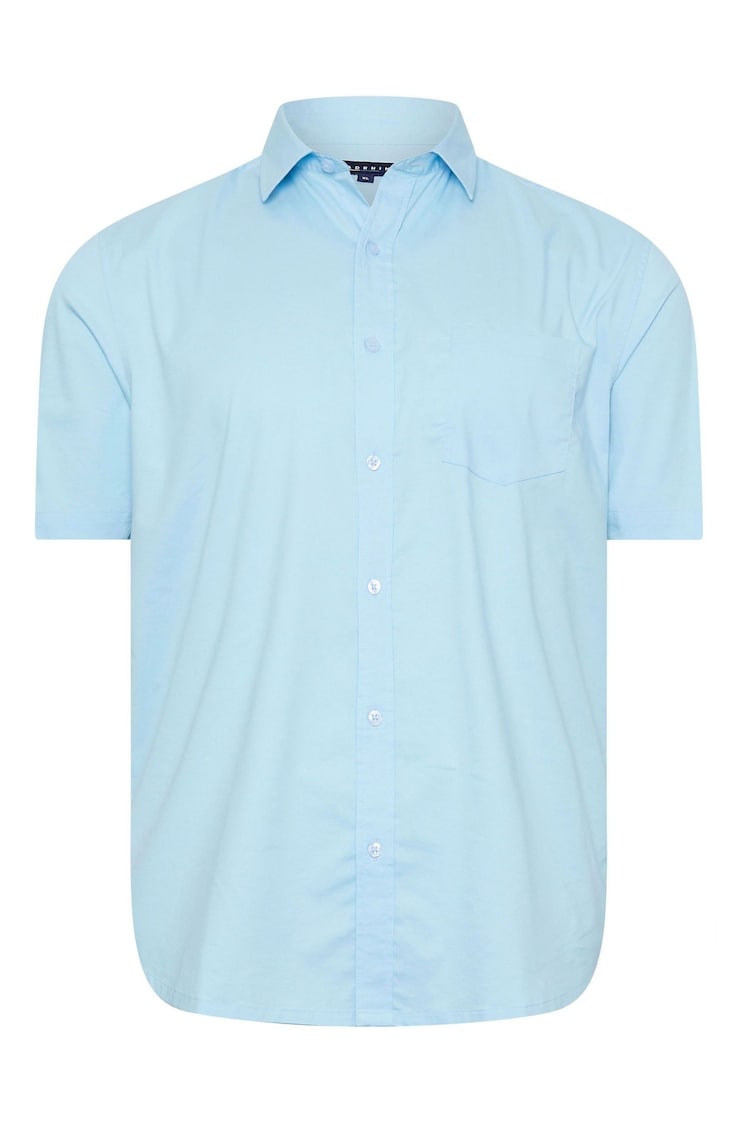 BadRhino Big & Tall Blue Stretch Short Sleeve Shirt - Image 2 of 3