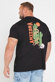 BadRhino Big & Tall Black 100% Cotton Arizonia Graphic T-Shirt - Image 2 of 4